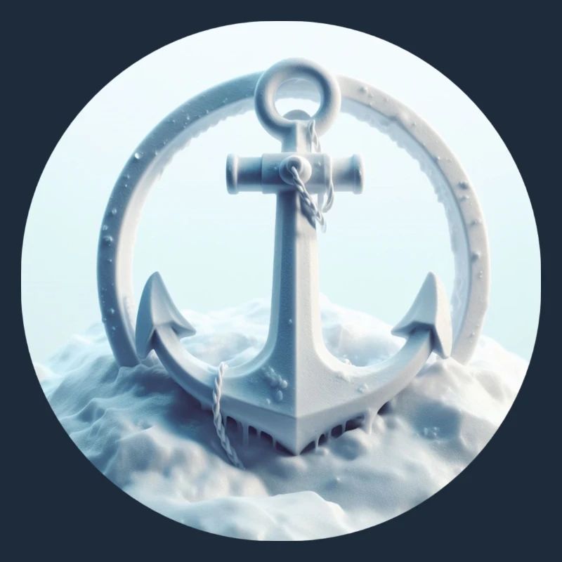 Anchor in Ice Landscape