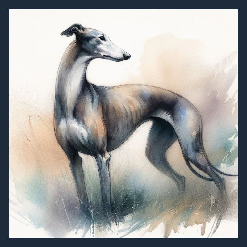 Lévrier aquarelle