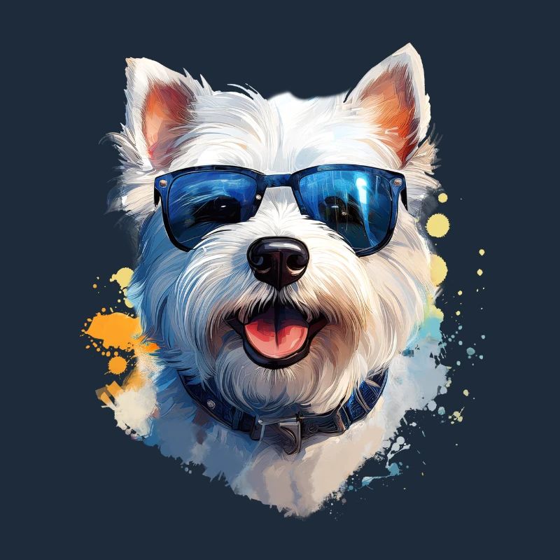 Westie mit Sonnenbrille
