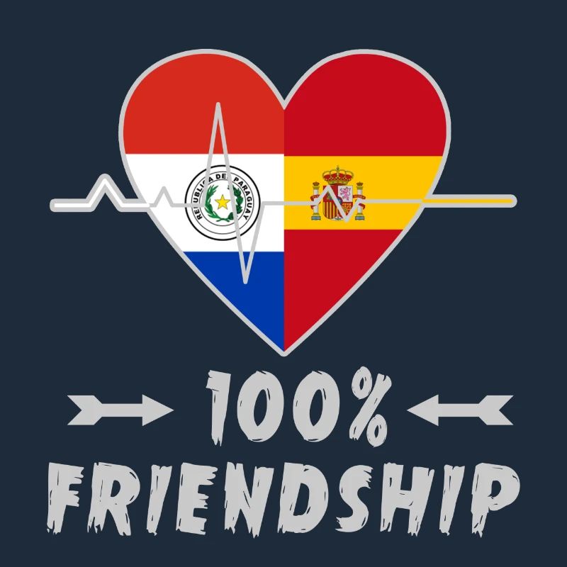 Paraguay und Spanien 100% Freundschaft