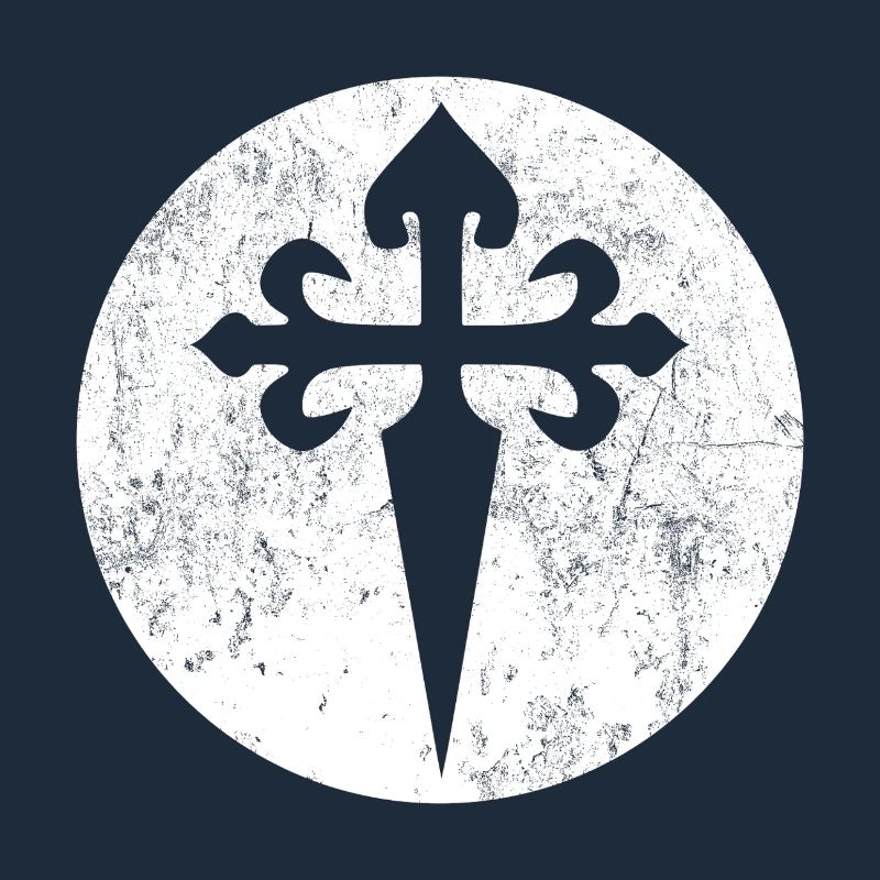 Croix de Saint-Jacques cercle blanc illustration