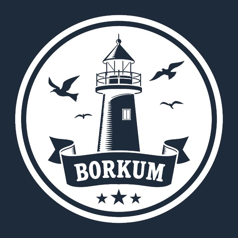 Leuchtturm Borkum Maritimes Emblem