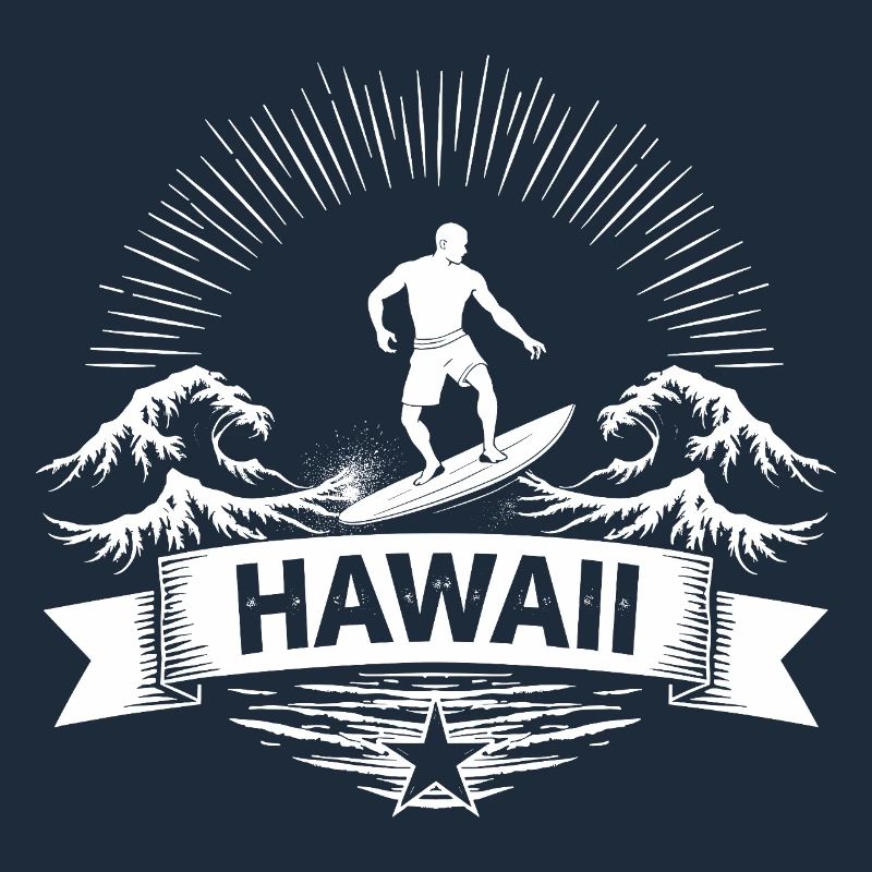 Hawaii Surfer Surfer sur Pacific Wave