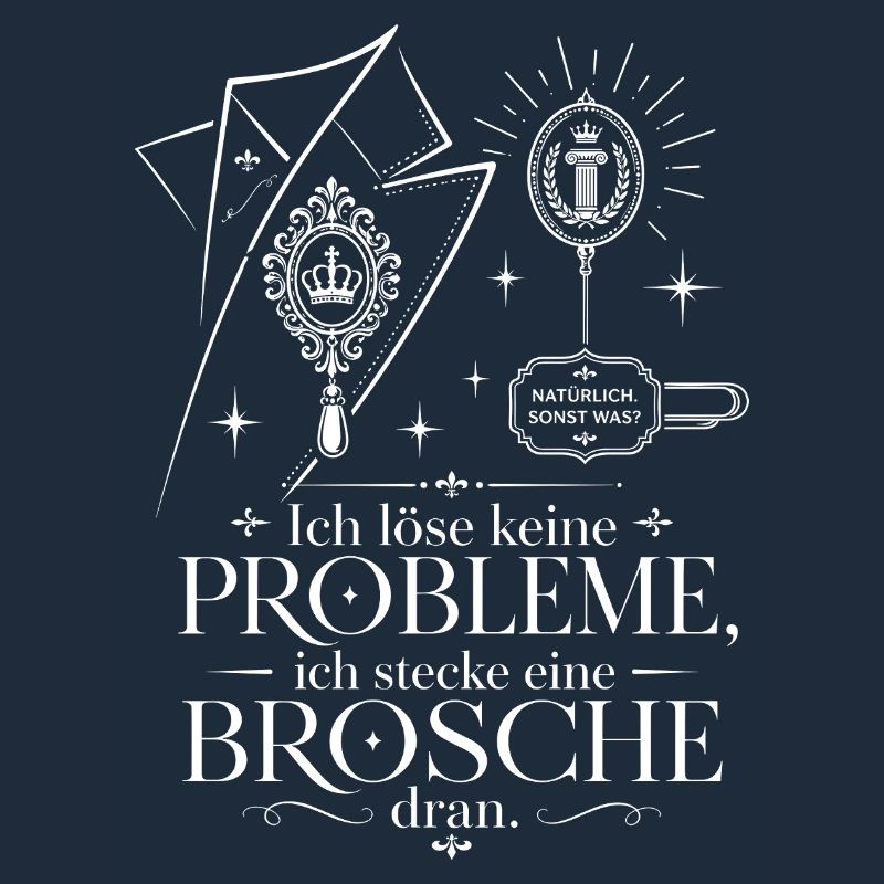 Ich stecke eine Brosche dran