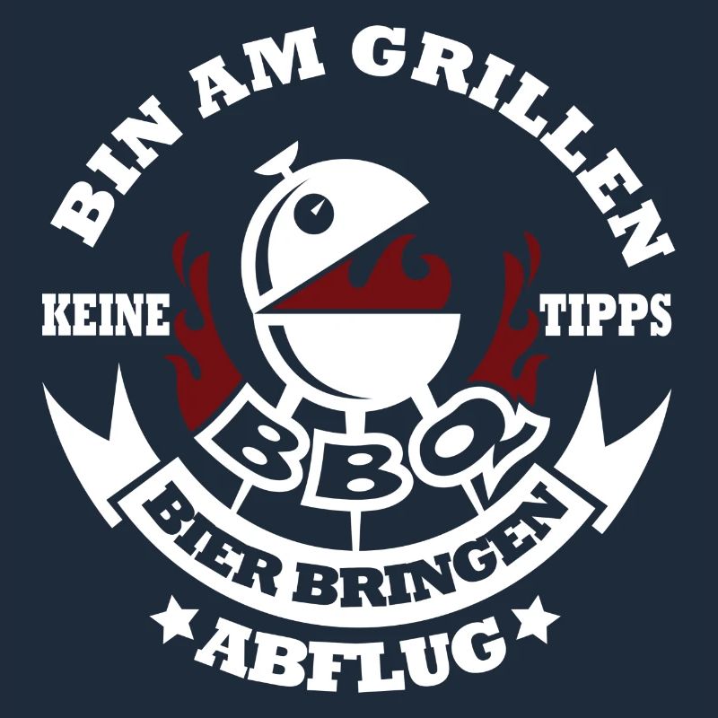 Grill-Motiv mit Bier-Design