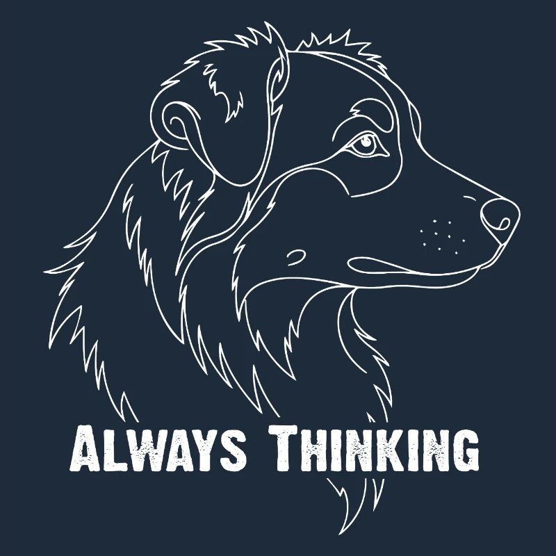 Australian Shepherd Always Thinking