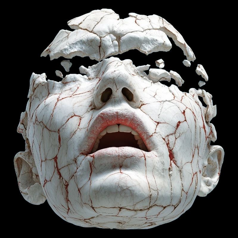 Broken Porcelain Mask