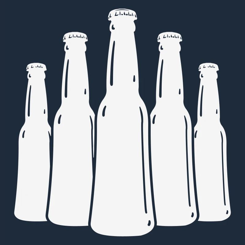 Silhouette des bouteilles de bière