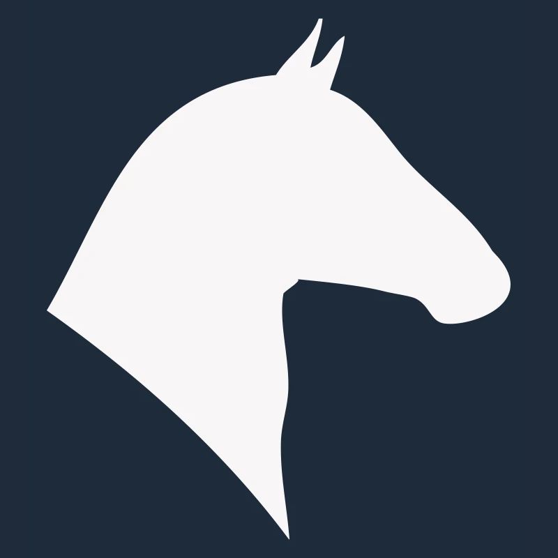 Silhouette de tête de cheval minimale