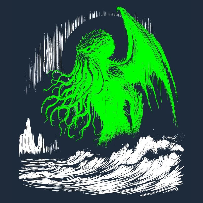 Cthulhu émerge des mers (2 couleurs)