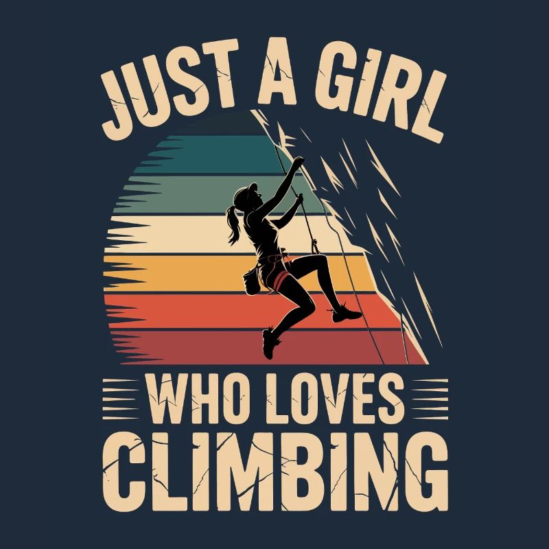 Einfach ein Mädchen, das das Klettern liebt