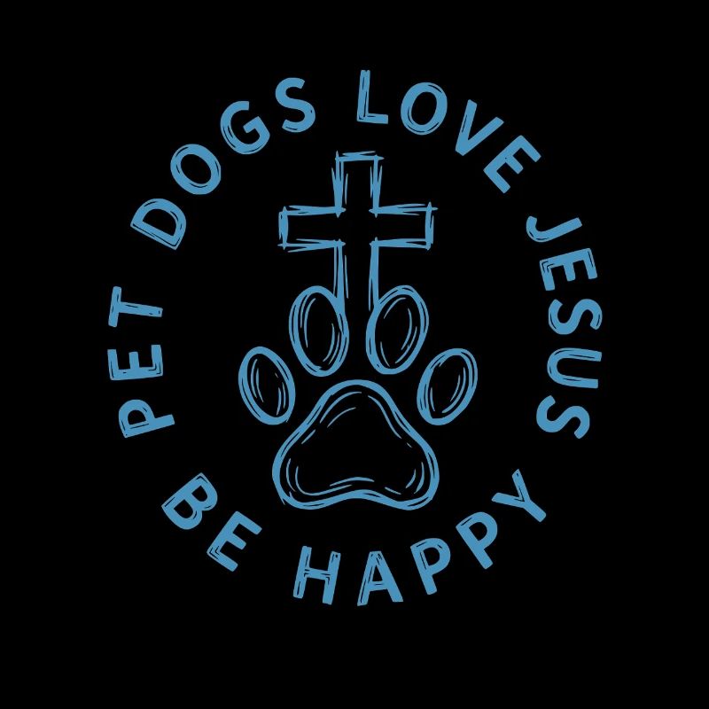 Les chiens de compagnie aiment Jésus Sois heureux
