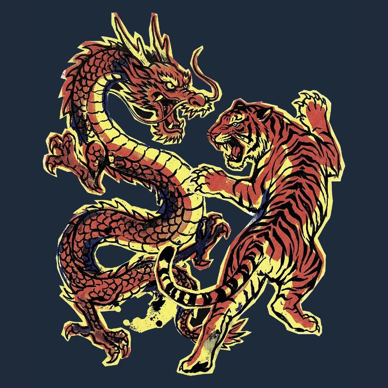 Drache und Tiger Chinesisch