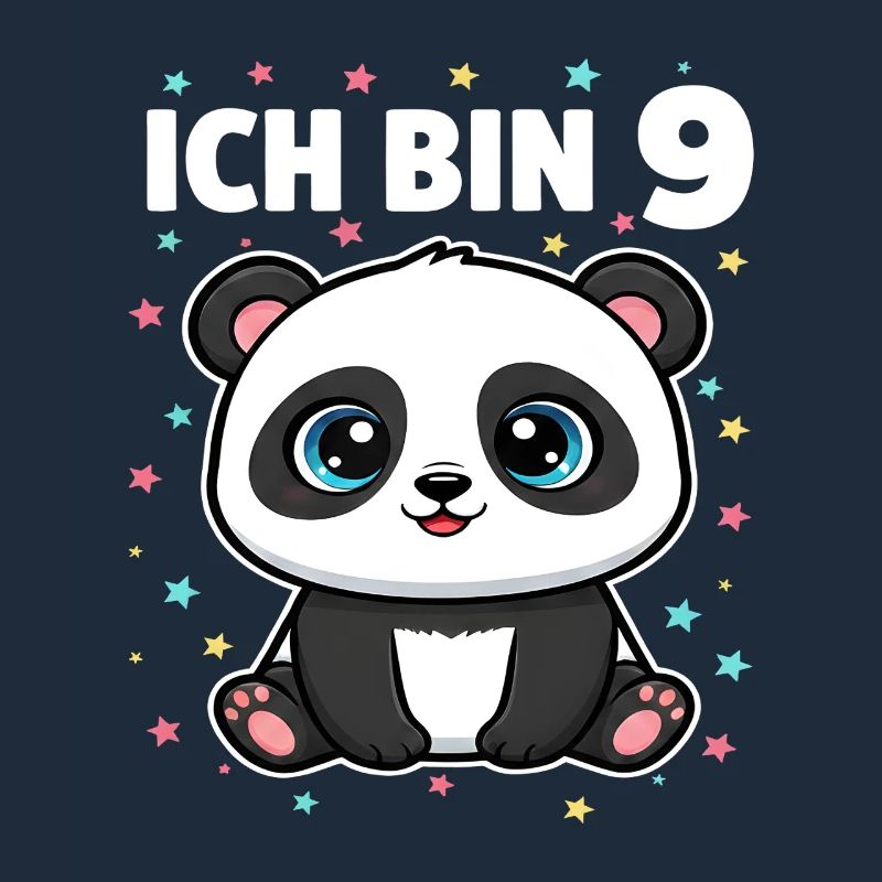Ich bin 9 - Süßes Panda zum 9. Geburtstag