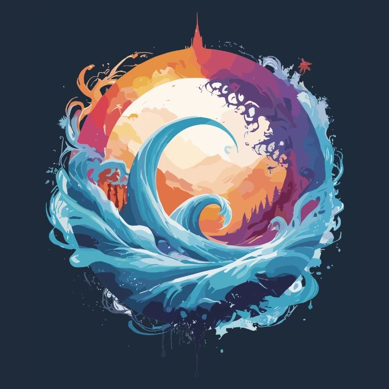 Vague dynamique et cercle de lune