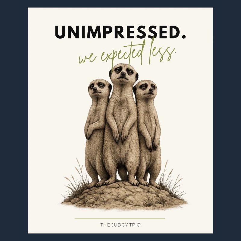 Trio de suricates peu impressionné