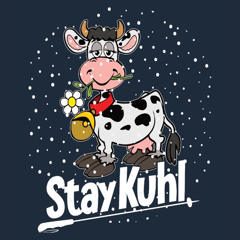 Reste vache ! Vache d’hiver avec fleur