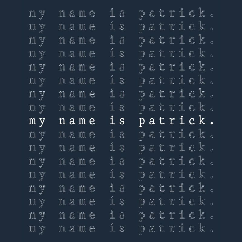 Je m’appelle Patrick