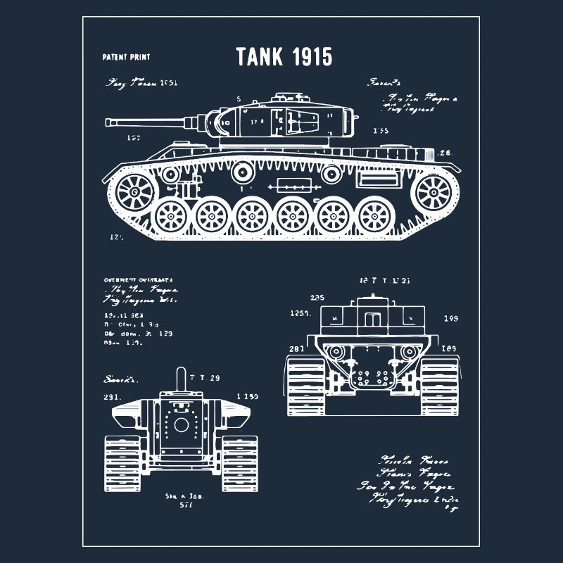 Panzer Bauplan von 1915