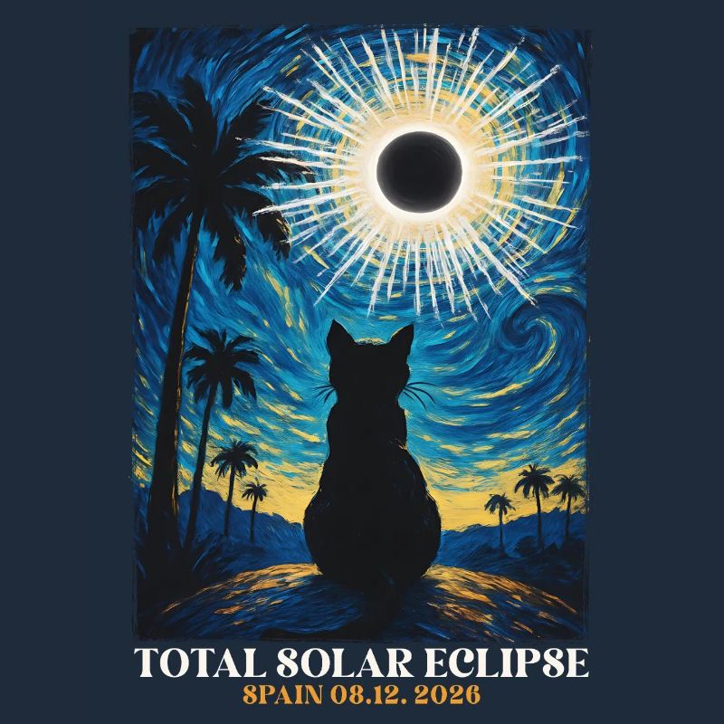 Total Solar Eclipse Van Gogh Style Spain 2026