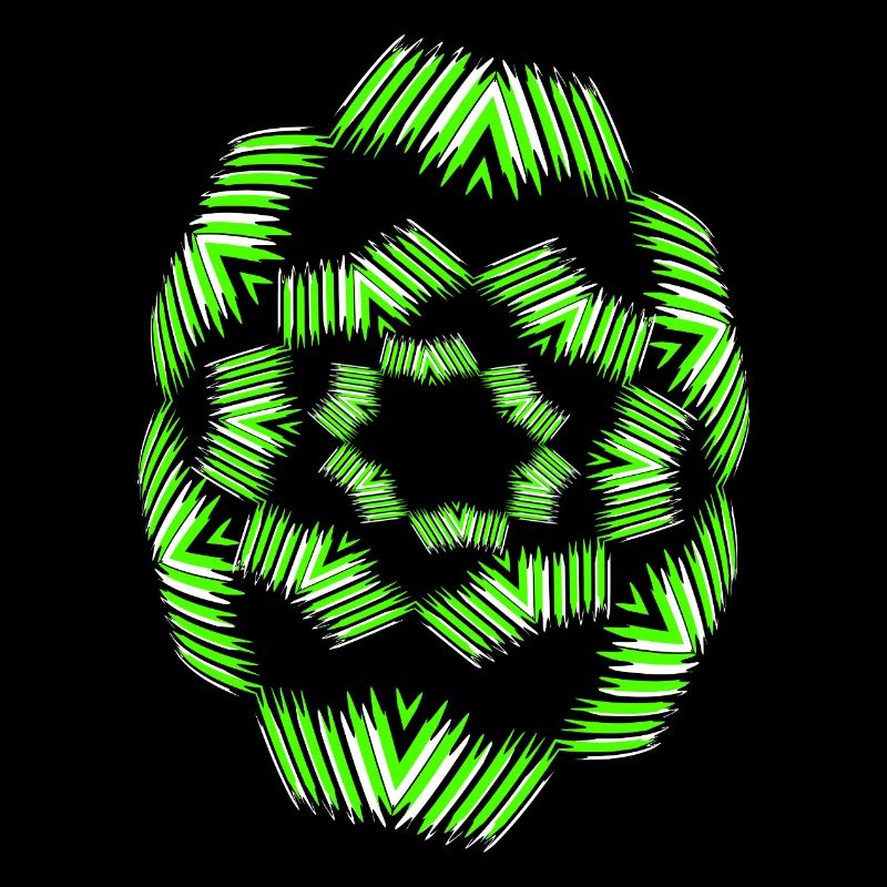 Neon Mandala Fächer Muster
