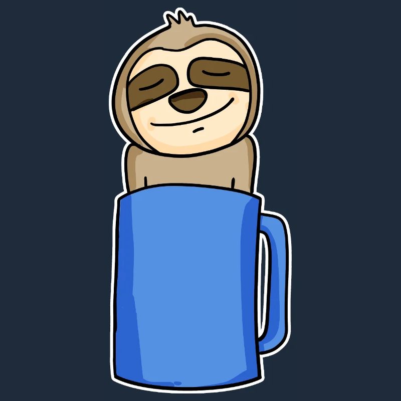 Faultier im Kaffeebecher