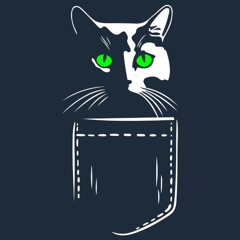 Katze in einer Pocket-Optik – Brusttasche