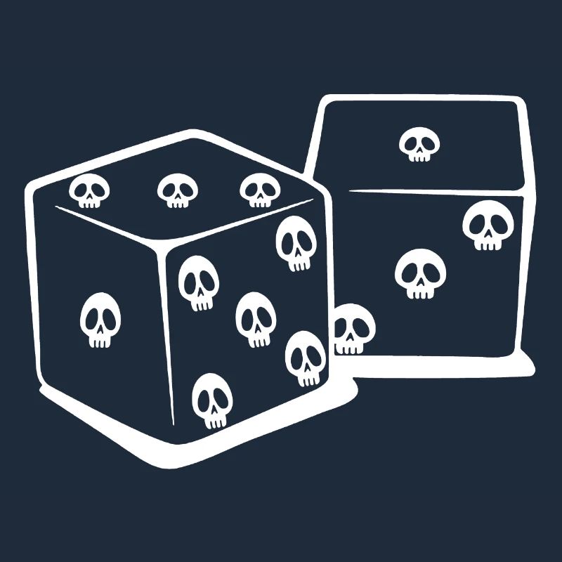 Playing with dice (white)
