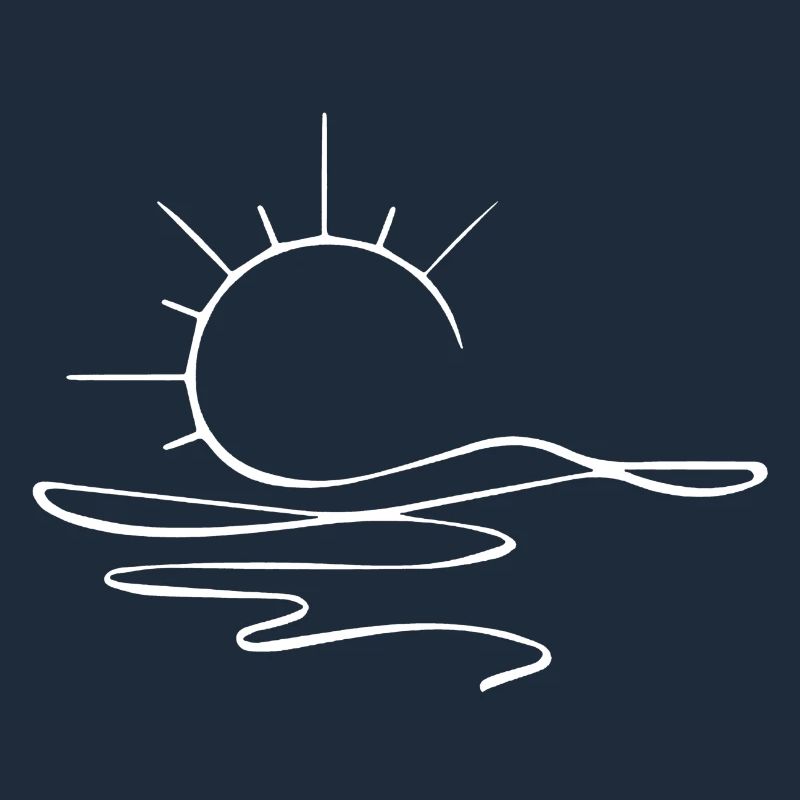 Esquisse du coucher de soleil (blanc)