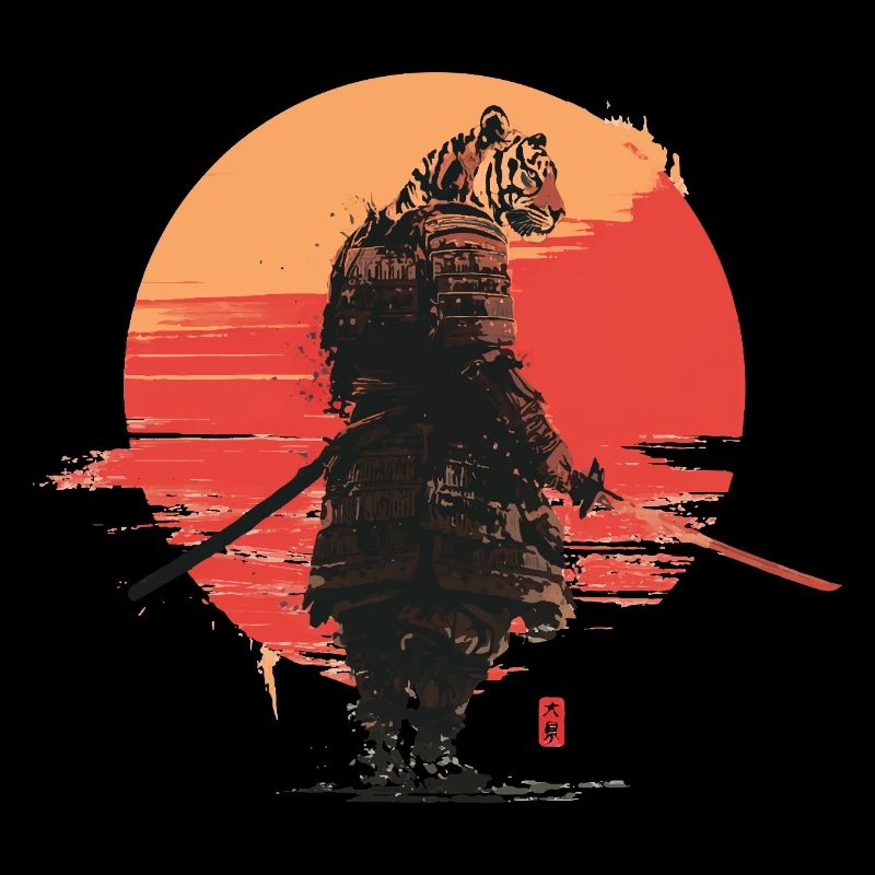 Tiger Samurai at Sunset