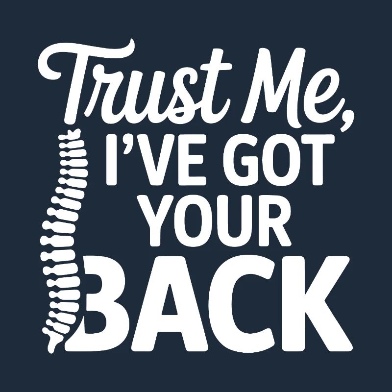 Chiropraktiker, vertrau mir, ich stehe hinter dir, Experte.