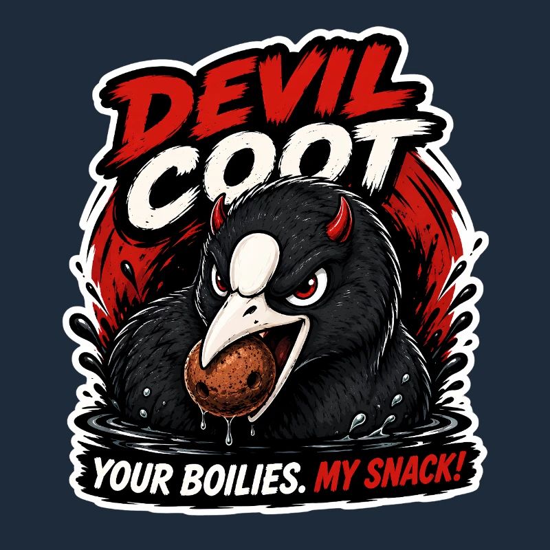 Devil Coot Funny Carp Fishing Design