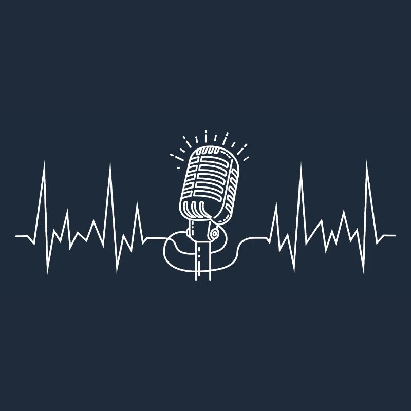 wave line microphone white