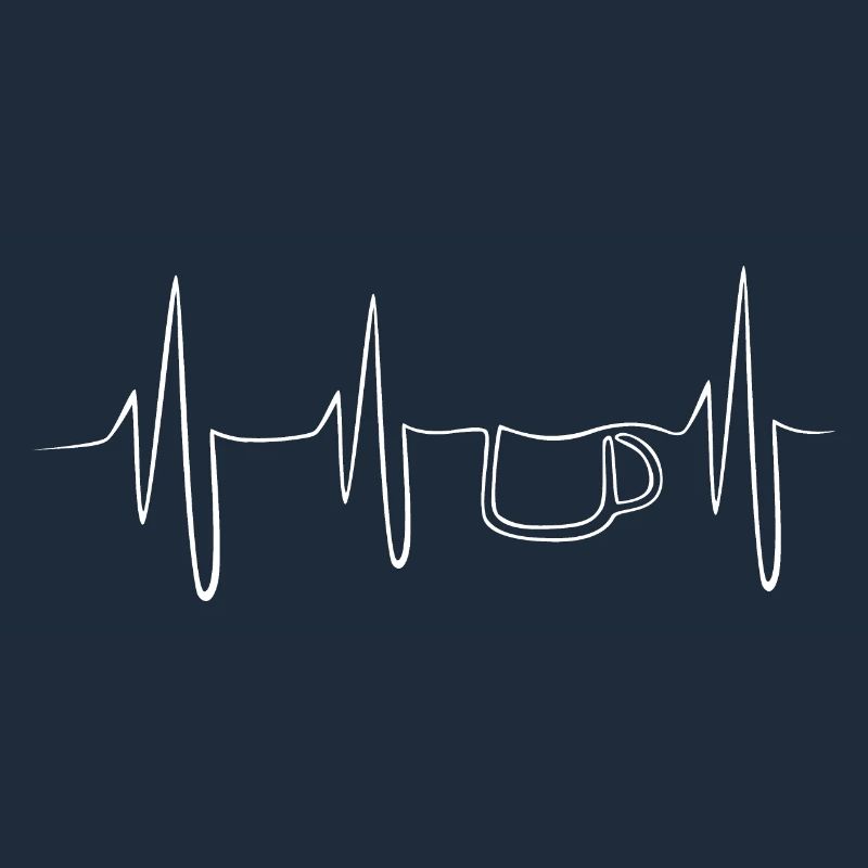 coffee coffee café symbol one line pulse graphic