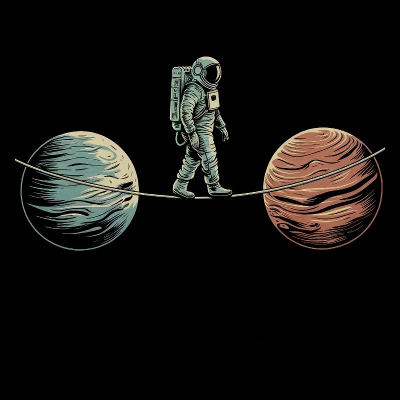 Space Acrobatics Art Design