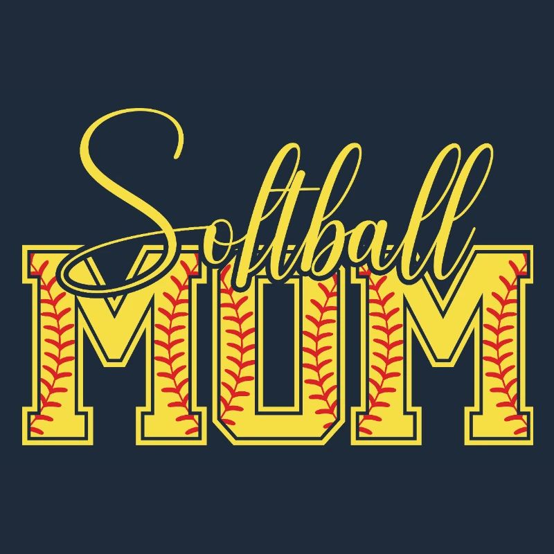 Softball Mom Lettered Logo