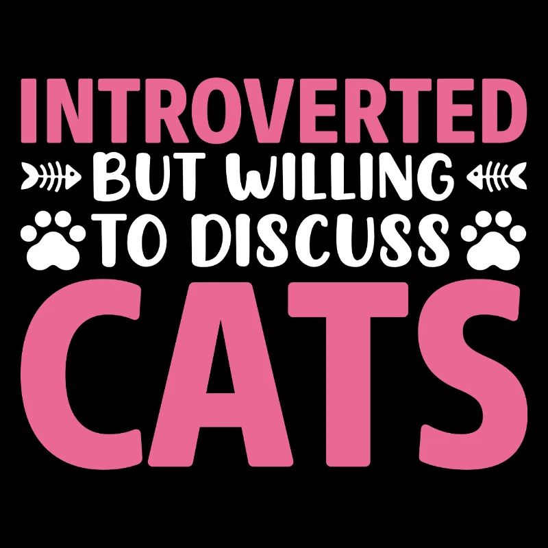 Discussion introvertie avec un chat