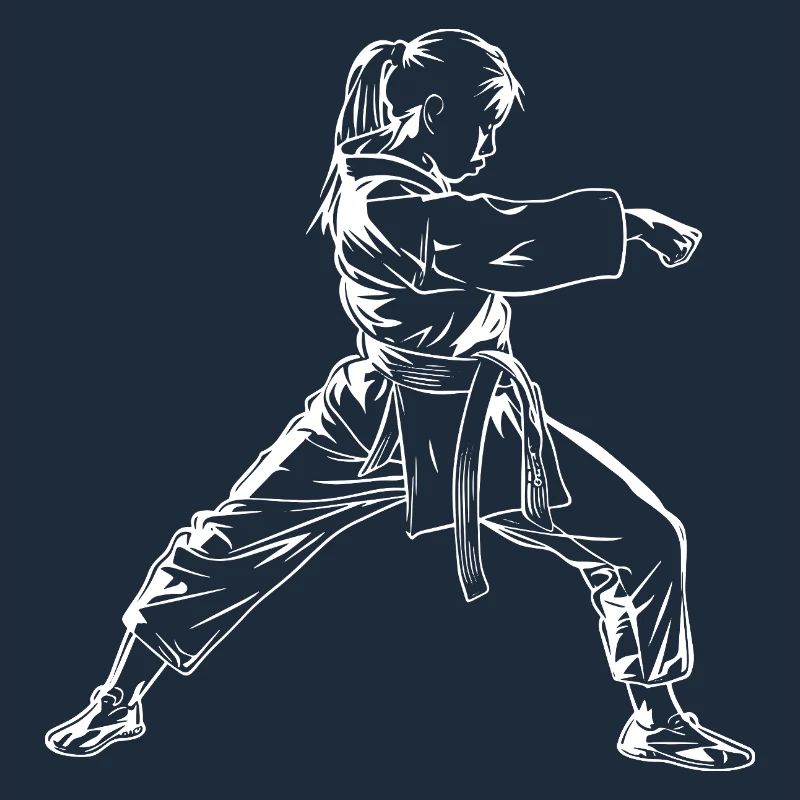 Karate Mädchen Skizze
