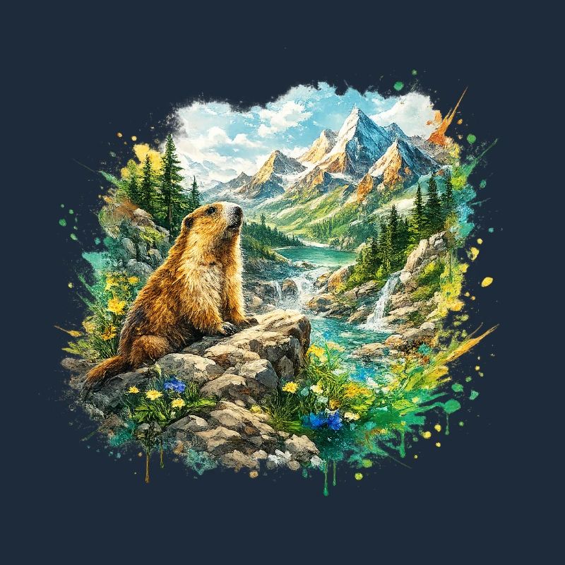 Murmeltierwaldlandschaft