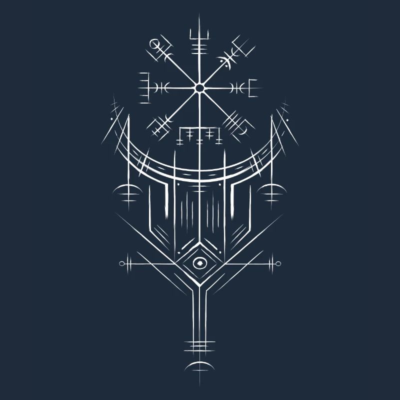Vegvisir Runes Compass - Germanic Celts Vikings