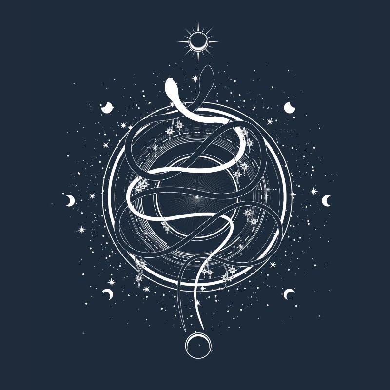 Schlangen Mondphasen Occult Wicca Goth Clothes