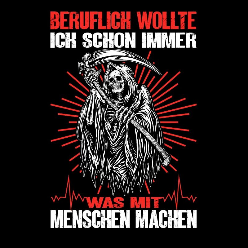 Humorvolle Todesmetapher mit Grim Reaper