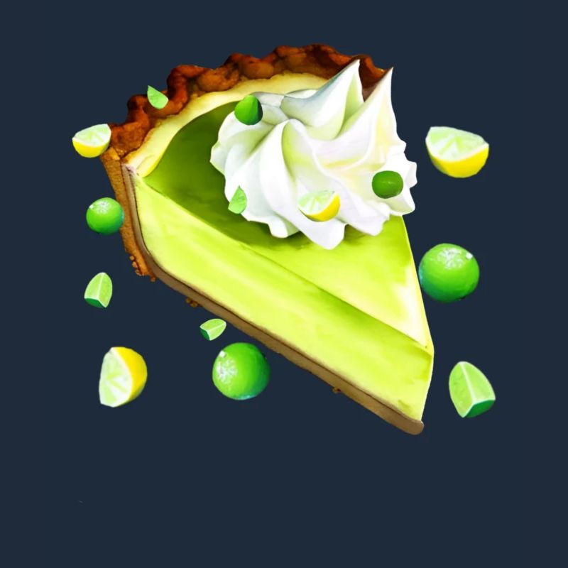 Lime Cake Piece Key Lime Pie