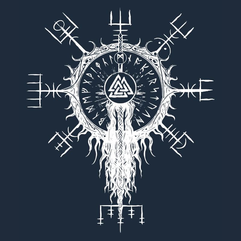 Vegvisir Wikinger Runen Kompass Wotansknoten