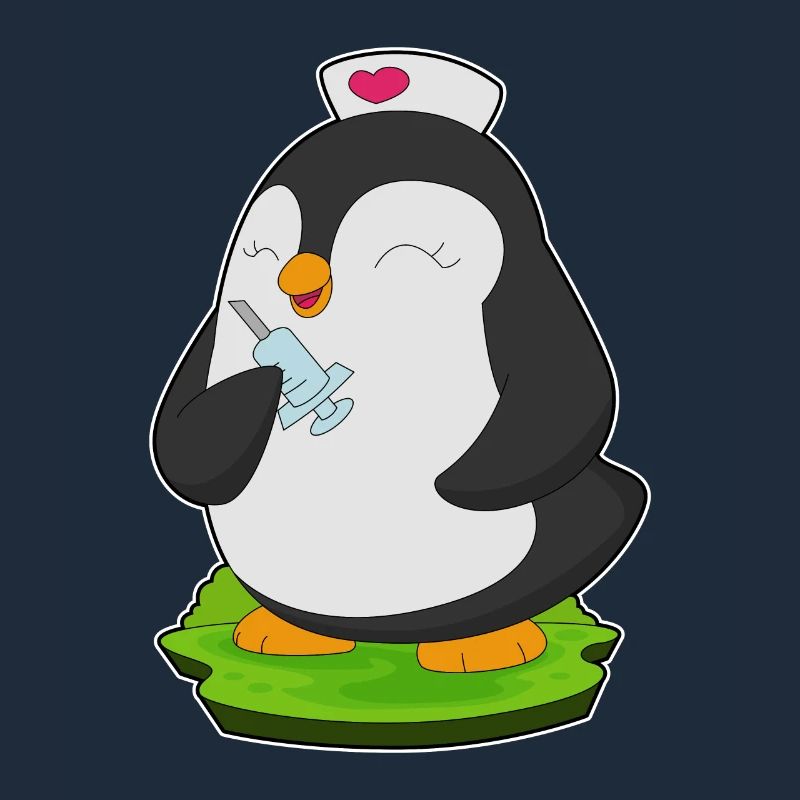 Seringue d’infirmière pingouin