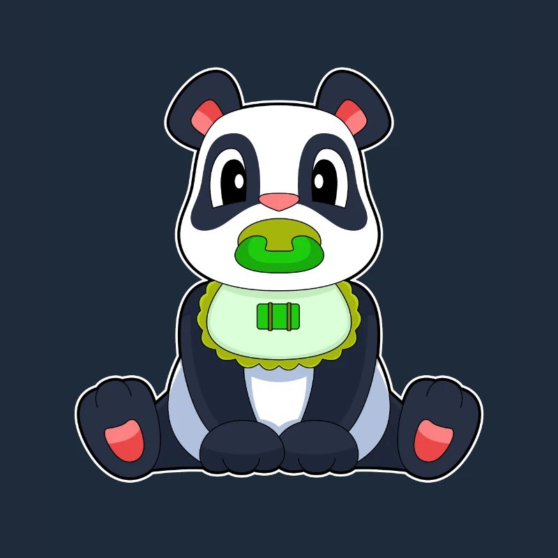 Panda Baby Bib Pacifier