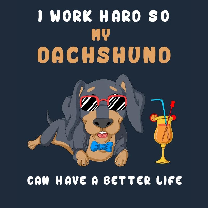 I Work Hard Dachshund Tee