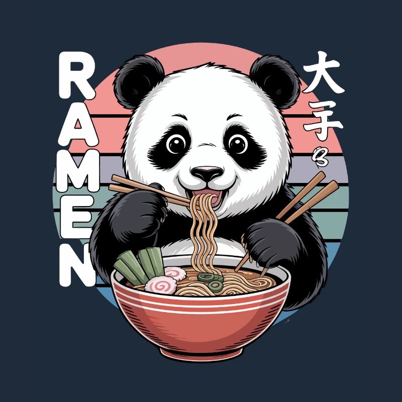 Panda Ramen Napf Retro