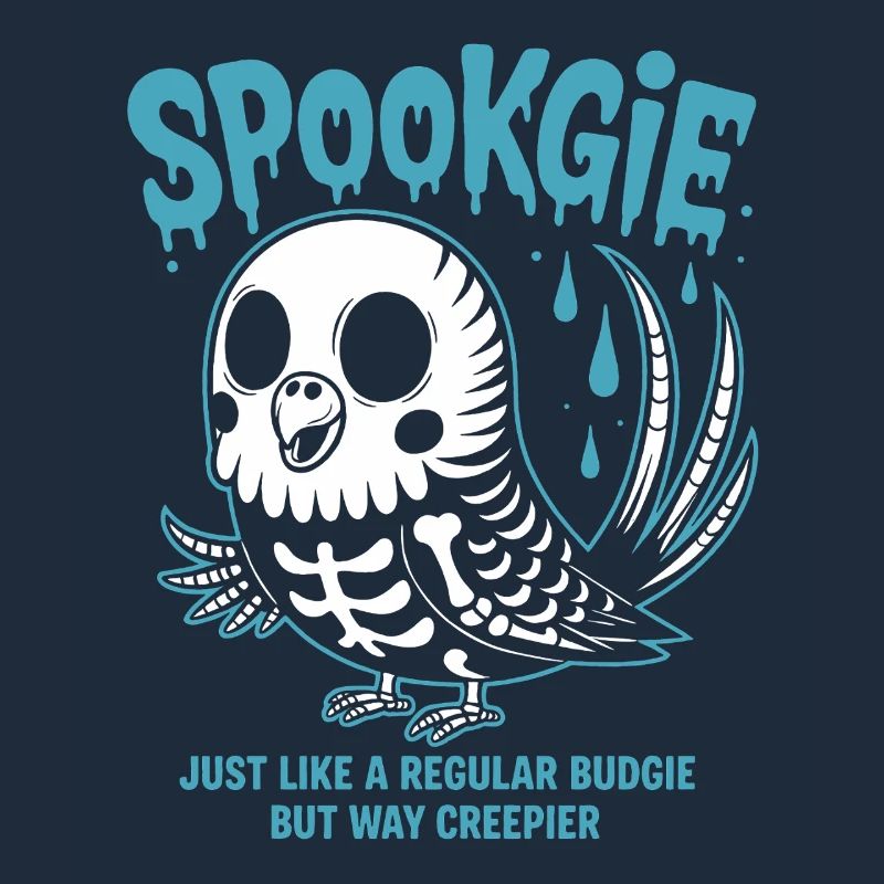 Spooky Perruche Squelette Halloween