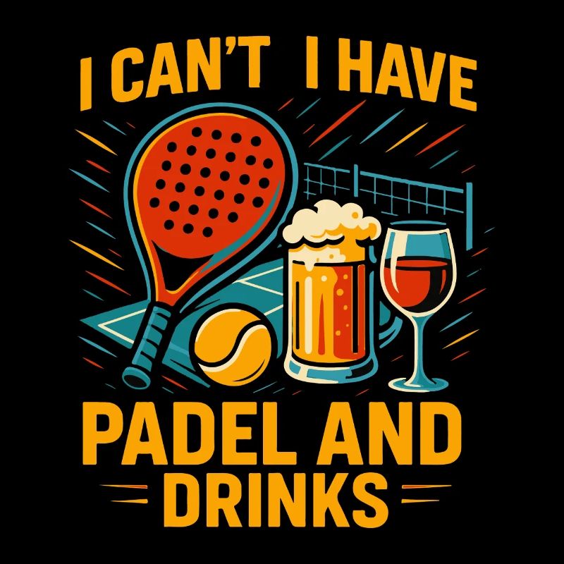 I Can't I Have Padel And Drinks Funny